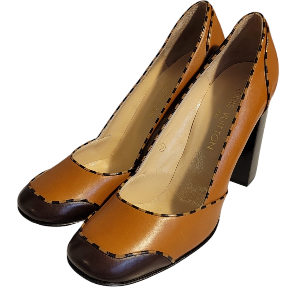 LOUIS VUITTON Caramel Veau Nagoya Shoes SZ 40 - US size 10